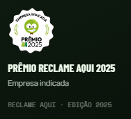 Prêmio Reclame Aqui 2025 — empresa indicada